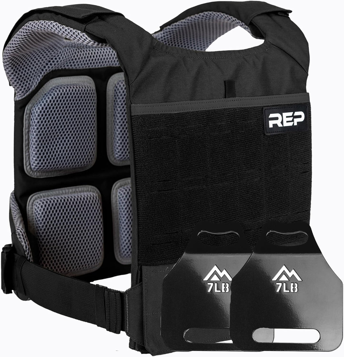 REP Fitness Strata Weight Vest, 2 Removable Plate Options for Unisex, Men & Women, Wearable, Weighted for Strength Training, Muscle Building, CrossFit, Running, Gym Exercise, Adjustable Sizing