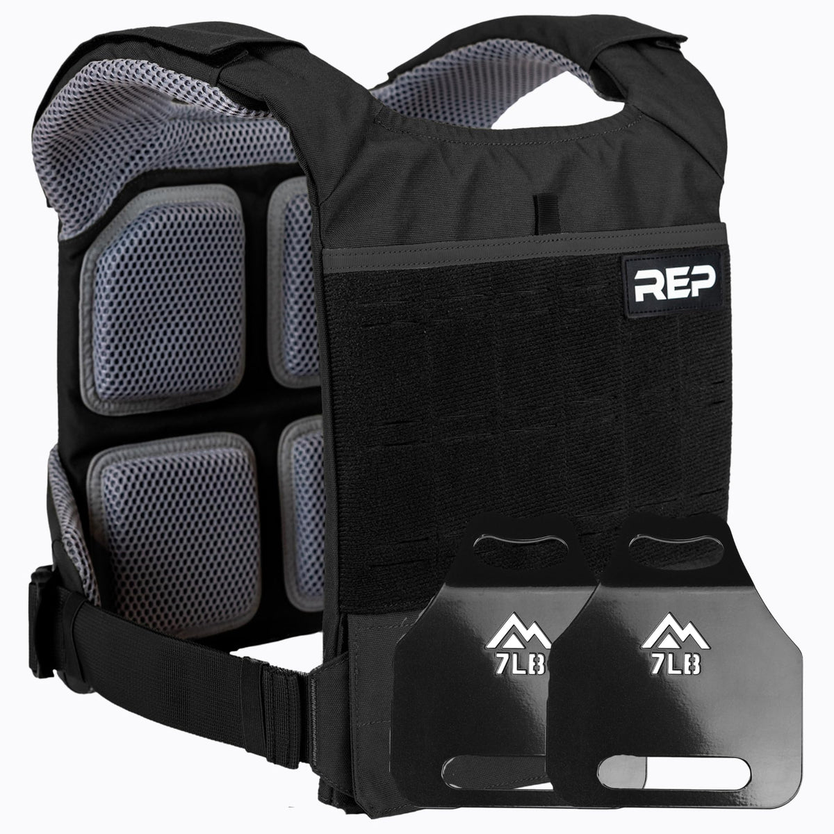 REP Fitness Strata Weight Vest, 2 Removable Plate Options for Unisex, Men & Women, Wearable, Weighted for Strength Training, Muscle Building, CrossFit, Running, Gym Exercise, Adjustable Sizing