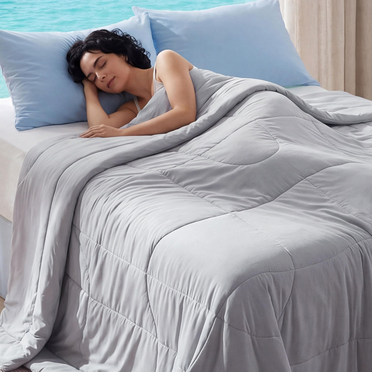 Bedsure Cooling Comforter Blankets for Hot Sleepers, All Season, King