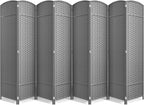 Sorbus Foldable Room Divider, Mesh Privacy Screen (6 Panel, Black)