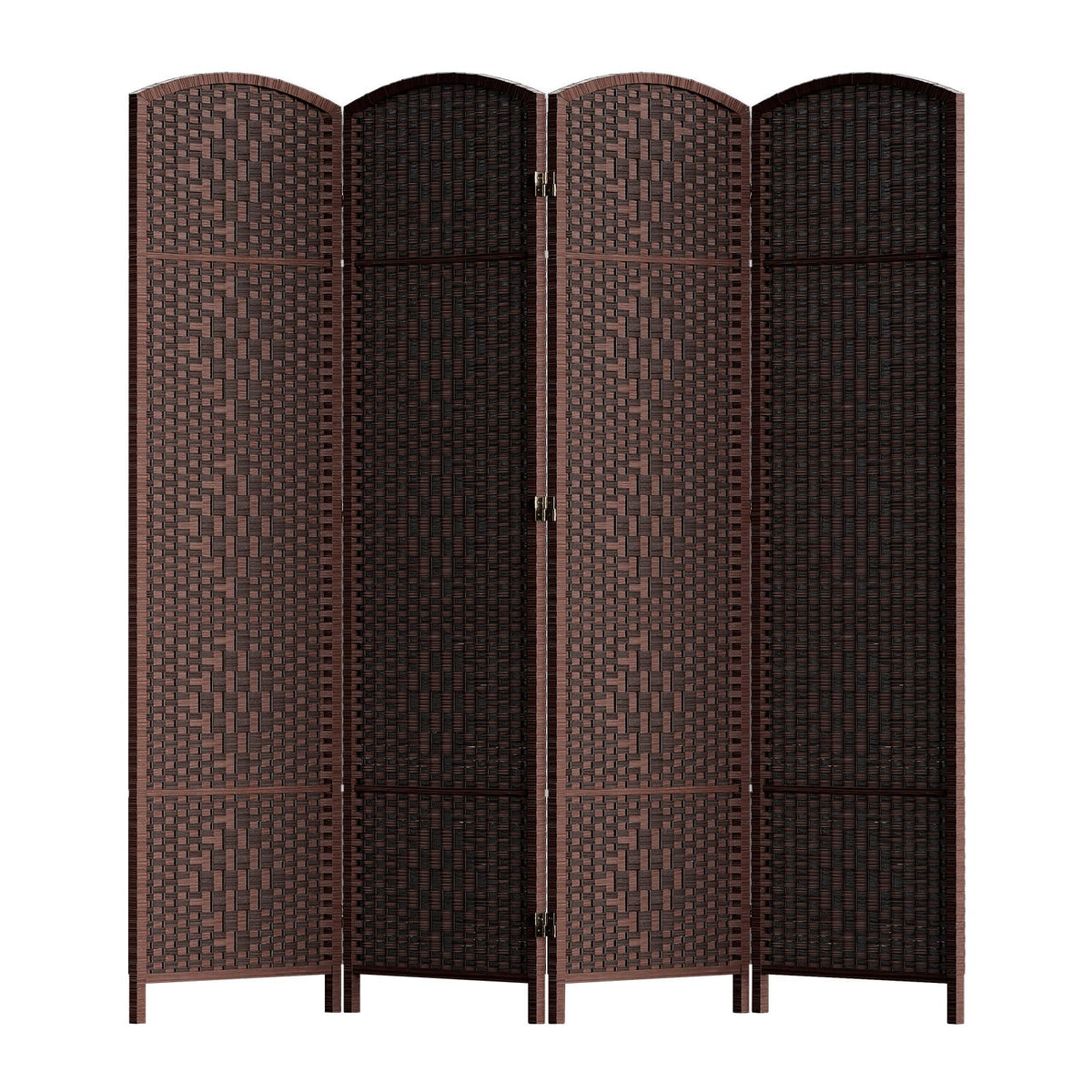 HALLYBEE Room Divider Panel,8 Panel Partition Room Dividers, Dark Mocha