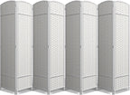 Sorbus Foldable Room Divider, Mesh Privacy Screen (6 Panel, Black)