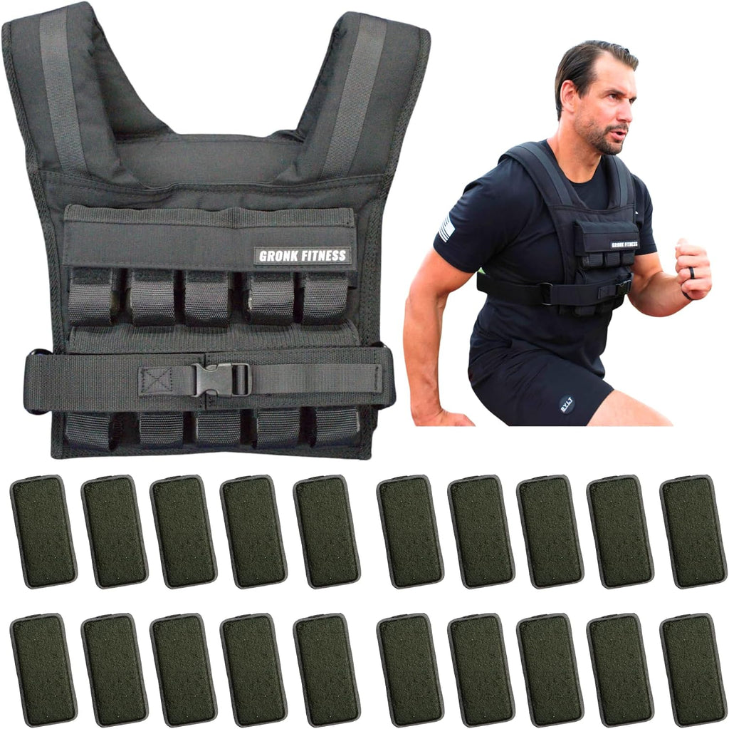 Gronk Fitness Weighted Vest | Adjustable Workout Vest