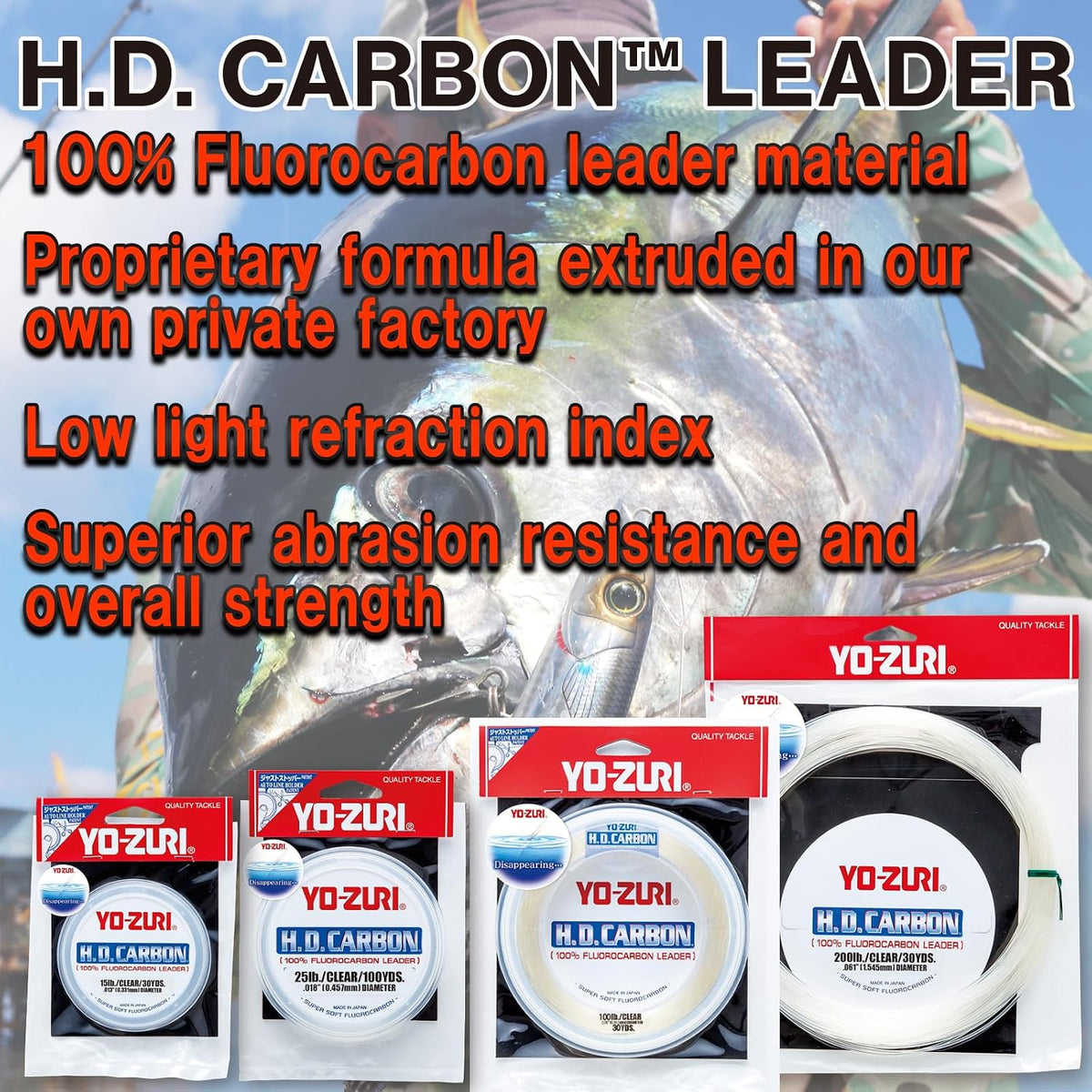 Yo-Zuri H.D. Carbon Fluorocarbon Leader Line