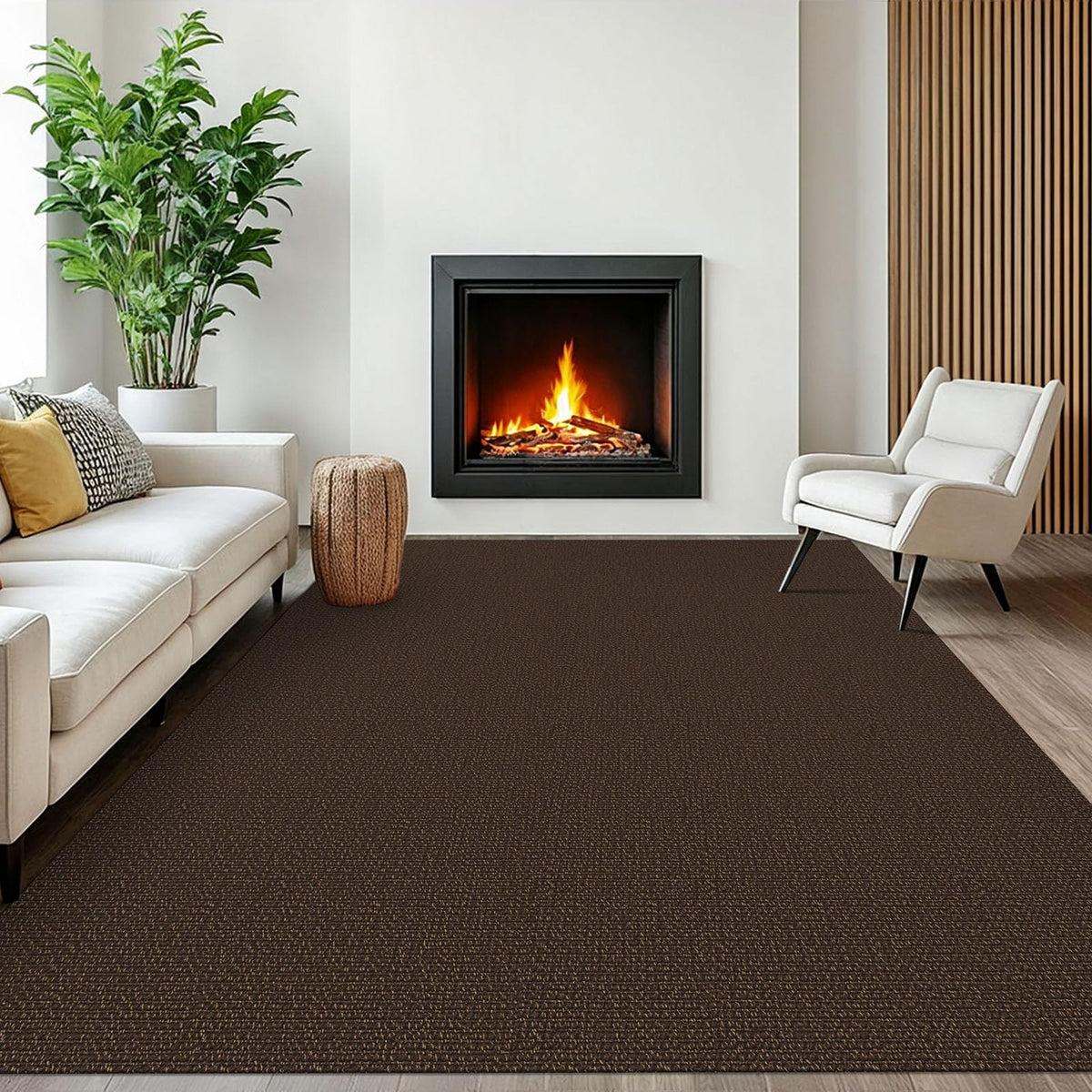 EARTHALL Washable Area Rug, Non Slip Living Room Rug, 5x7 Ft, Sand/Beige