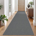 EARTHALL Woven Area Rugs 6x9 Ft Washable Living Room Rugs Non Slip Rubber Backed Dining Room Rug Braided Bedroom Rugs Indoor Floor Carpet for Living Room, Bedroom, Dining Room, Beige/Ivory