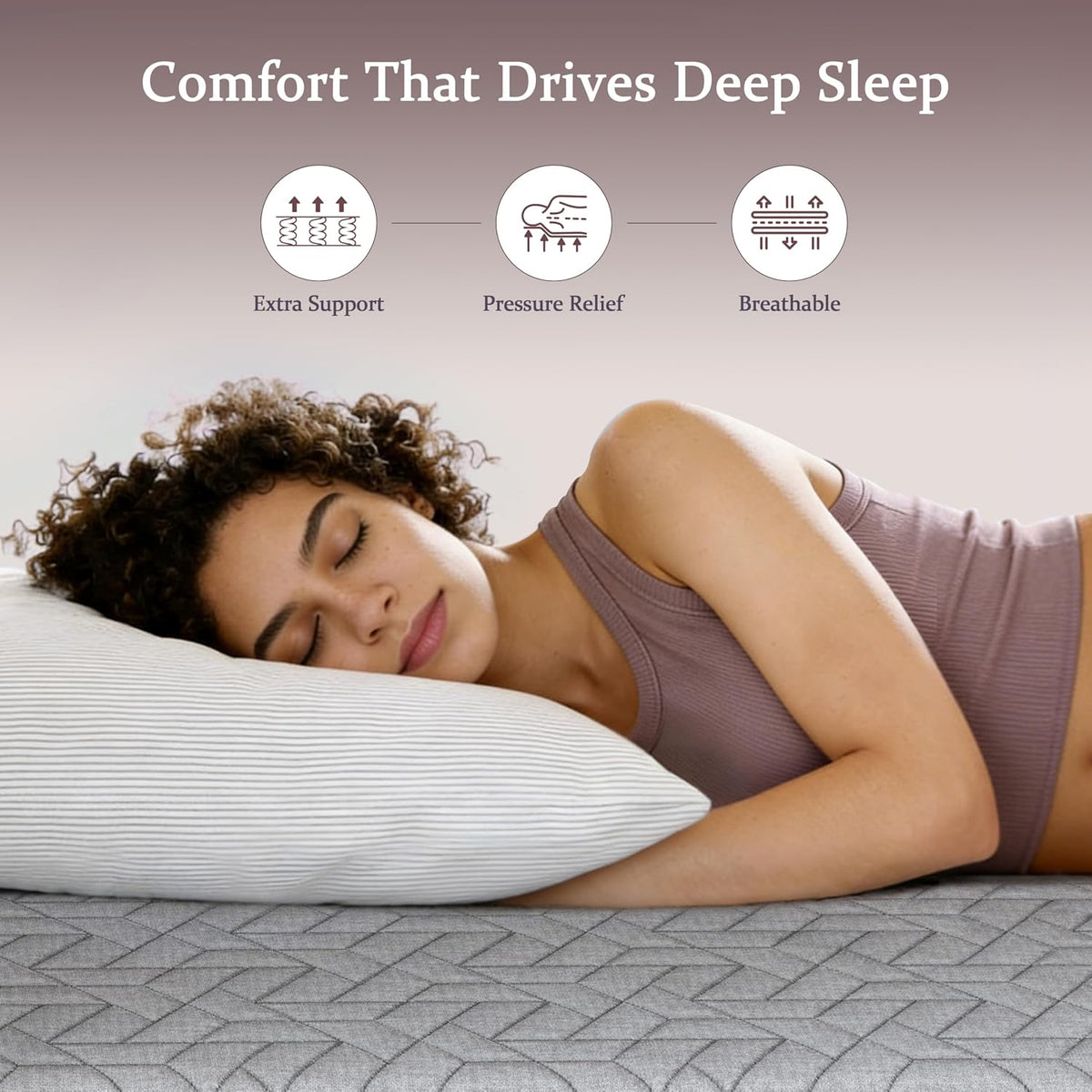 Sleepmax Extra Firm Memory Foam Mattress Topper 3 Inch Queen Size