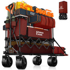 Originsure 400L Foldable Double Decker Wagon, 54" L Tailgate, 560lbs, Black