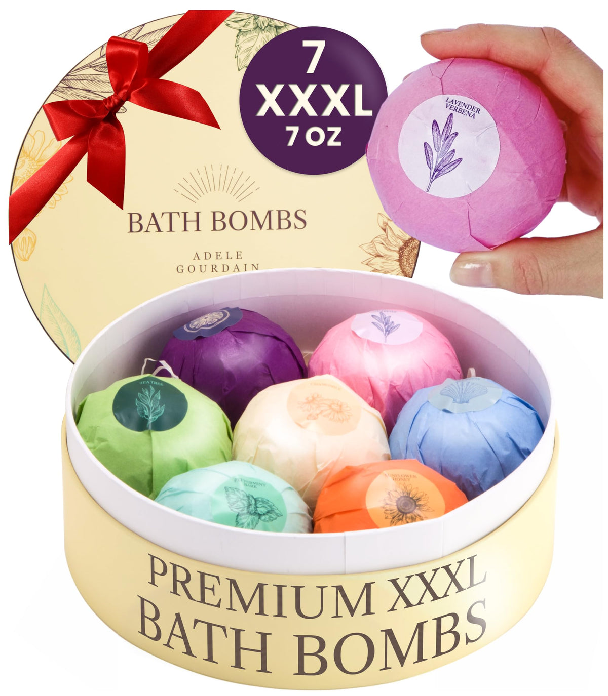 AdeleGourdain Large Bath Bombs for Women, XXL 12pc Birthday Gifts for Women