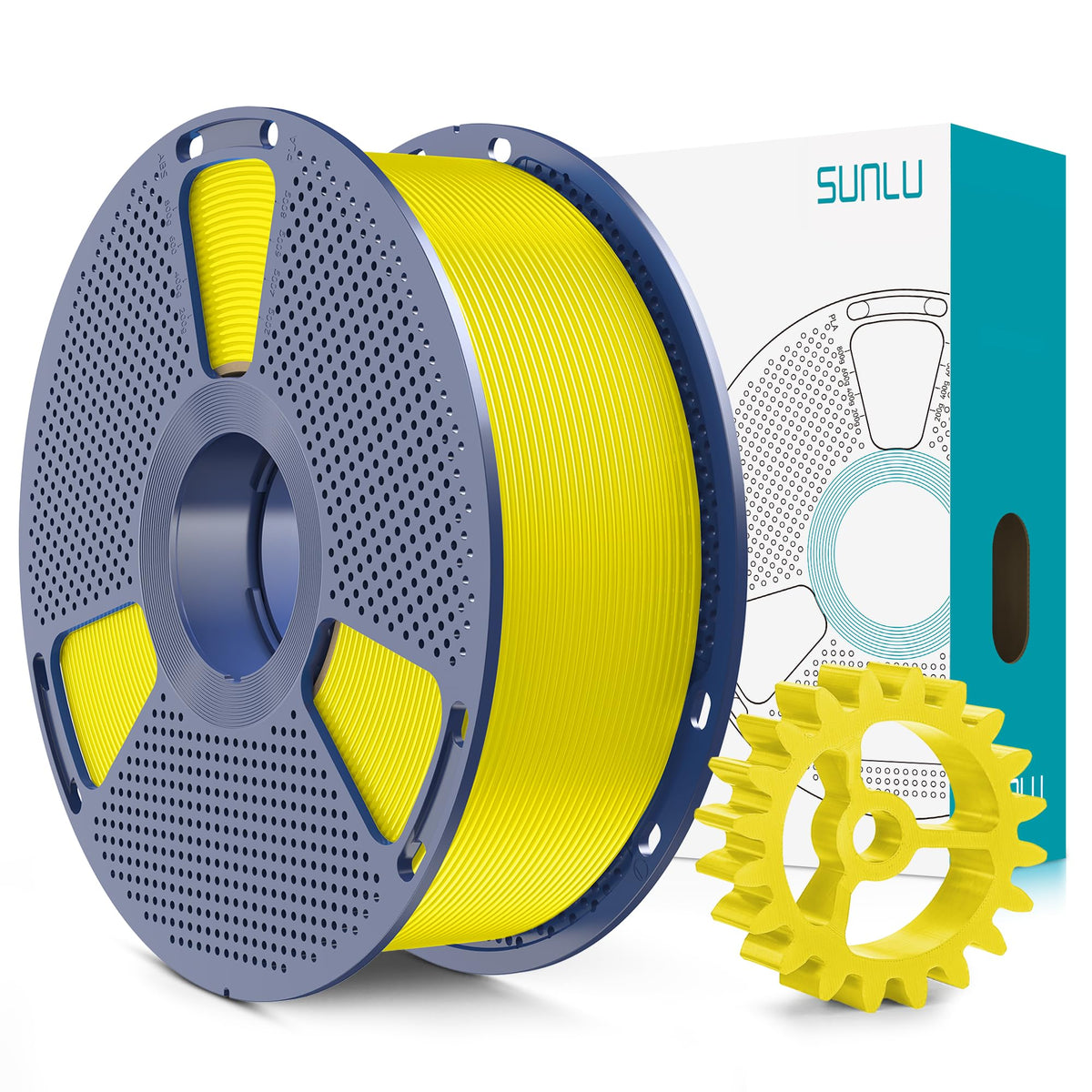 SUNLU PLA+2.0 3D Printer Filament, Multicolor, 10-Pack (10KG)