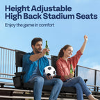 VIVOHOME Adjustable High Back Stadium Seats with Back Support and Cushion