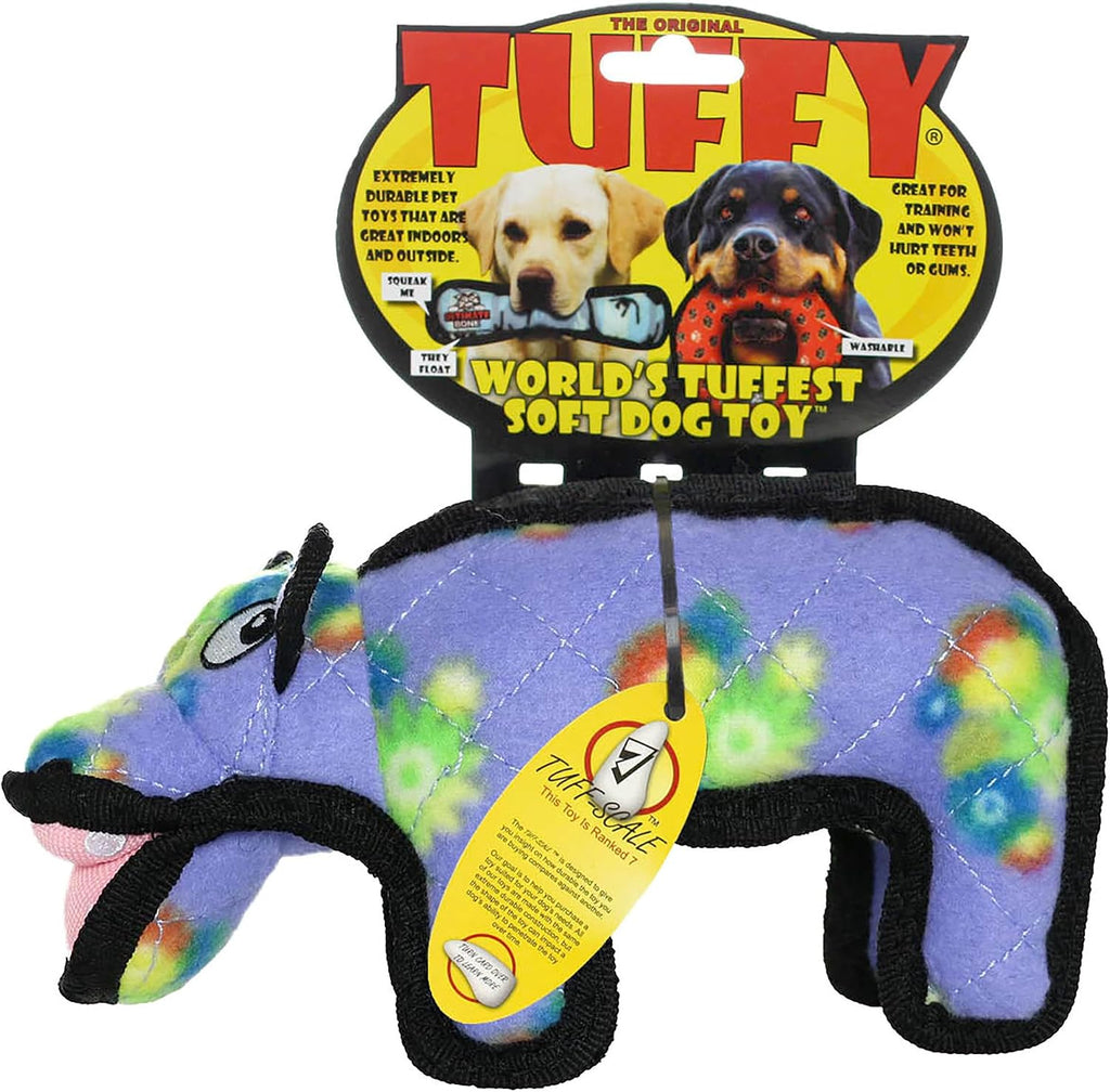 TUFFY® 5 Pack Jr Bear, Hippo, Bone, Stego & GearRing Durable Plush Dog Toys
