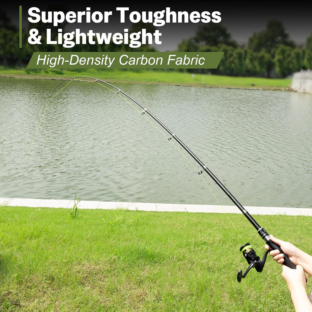 Fishing Rod and Reel Combo, Collapsible Carbon Fiber Fishing Rod