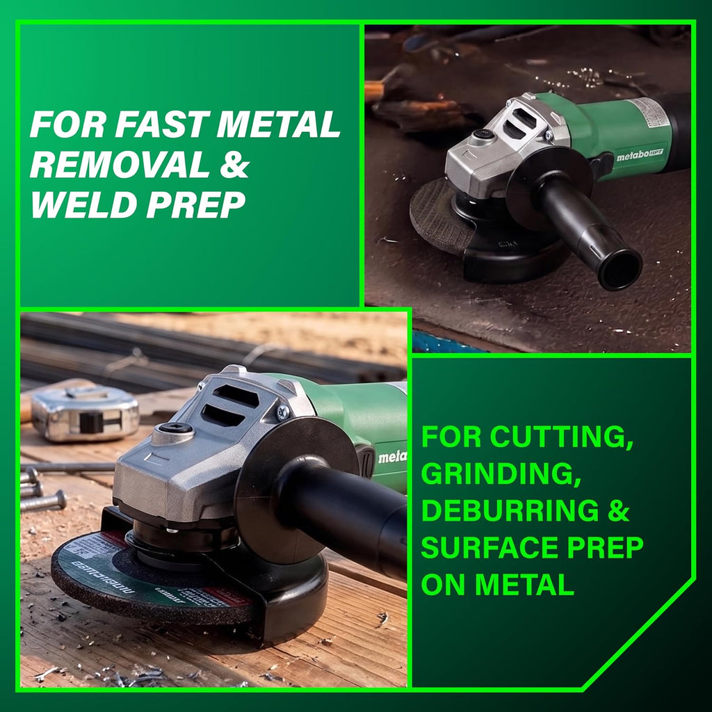 Metabo HPT Corded Angle Grinder 4.5/5 In, 11 AMP, WE 1100-125, 646614420