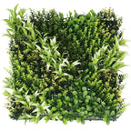 ECOOPTS 20"x20" Faux Ivy Privacy Fence Screen Artificial Boxwood Panels Topiary Hedge Plants for Indoor Outdoor Decoration, #3 Mixed Leaves, 29 Packs