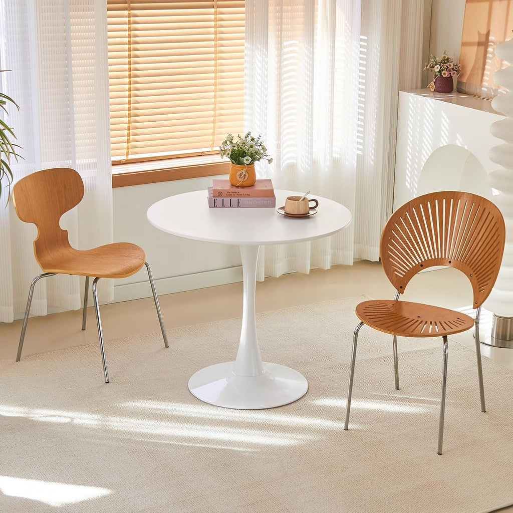 Round Dining Table, 31.5" Tulip Table (White)