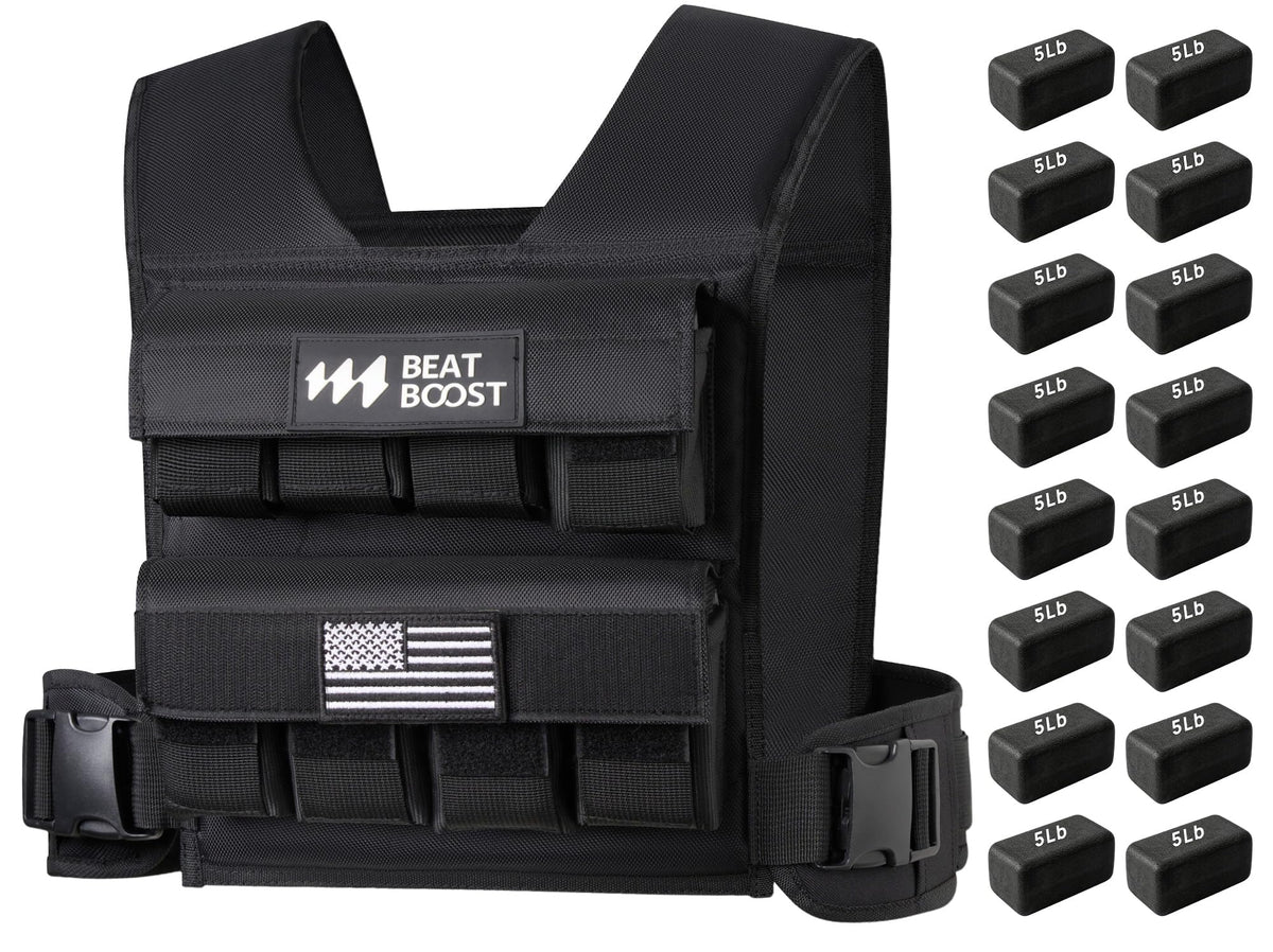 Weighted Vest Adjustable for Men, 20LB/30LB/40LB/50LB/60LB/70LB/80LB Vest