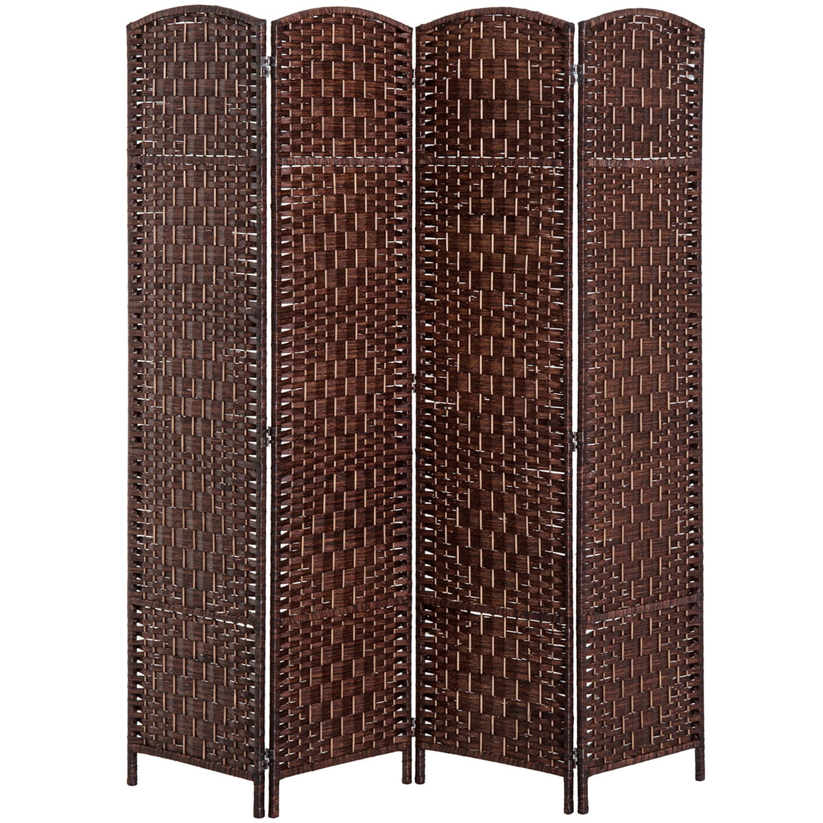 HOMCOM Room Divider 4-Panel, 6FT-Tall Folding Privacy Screen, Natural