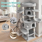 Cat Tree, 81.1" Skyward Corner Cat Tower for Large Cats VCT031W