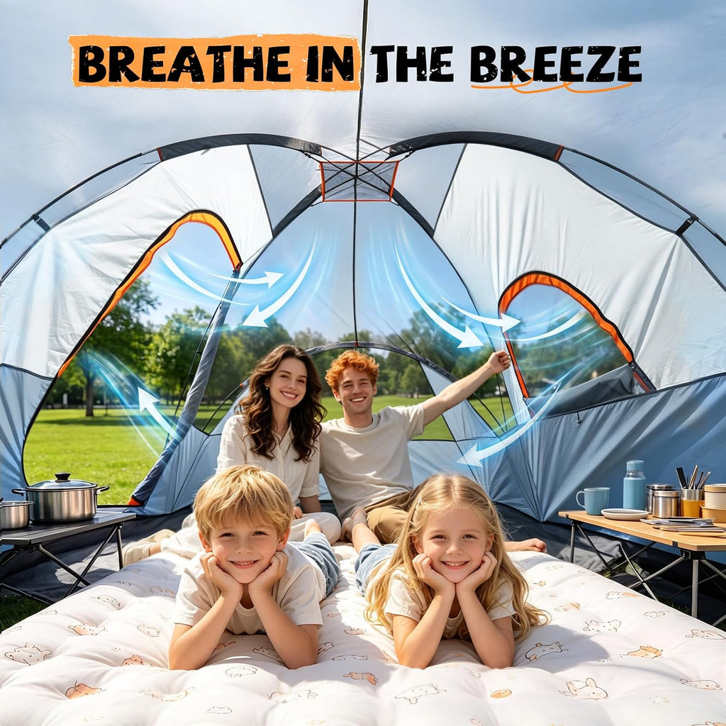 WildFinder Camping Tent 10 Person, Family Tent for Camping with Rainfly