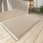Upgraded Waffle Bath Mat Set of 2 Absorbent Bathroom Mat 18"x30" + 24"x48"