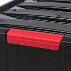 IRIS USA 6-Pack 54 Quart Storage Bins with Lids, Black