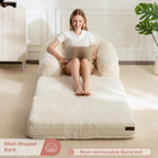MAXYOYO Folding Sofa Bed, 2 in 1 Convertible Sofa to Lounger