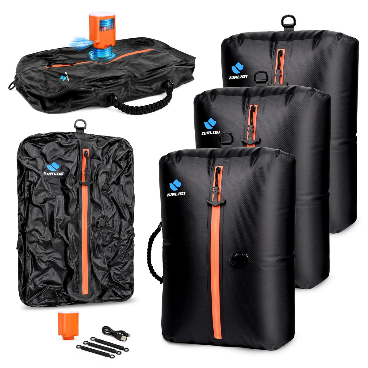 Zurligi Vacuum Travel Bags with Pump, Anti-rip Waterproof Compression Bag