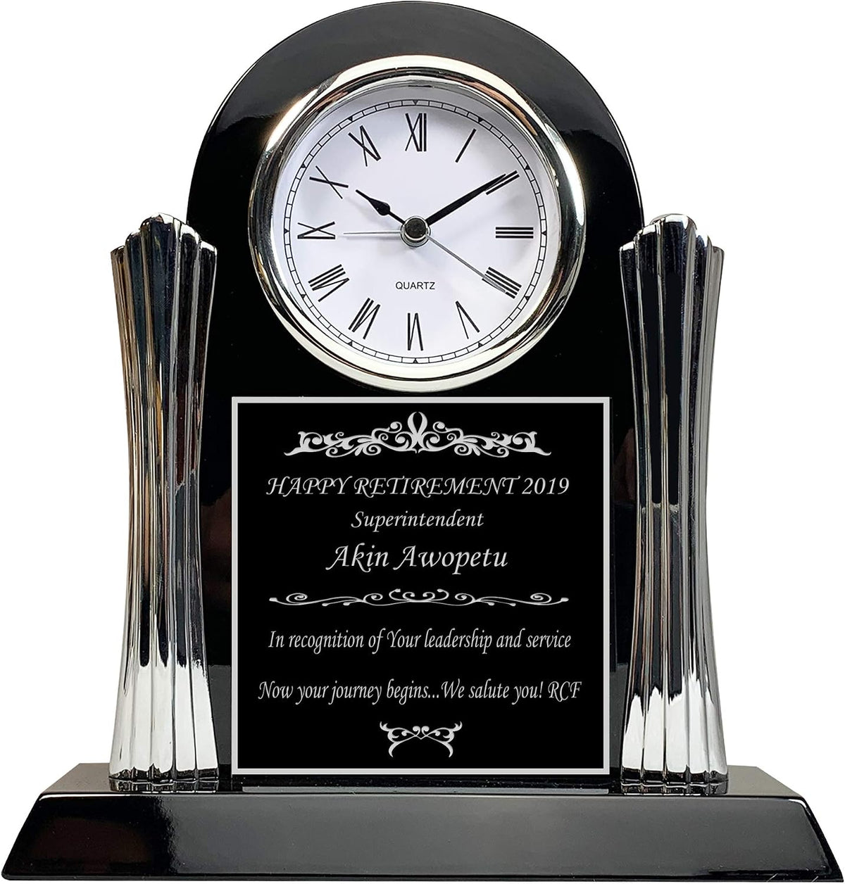 Clock for Retirement Gift, Personalized Achievement, Graduation, Customer Service Award, Police, Corporate, Firefighters, Medical School Graduation