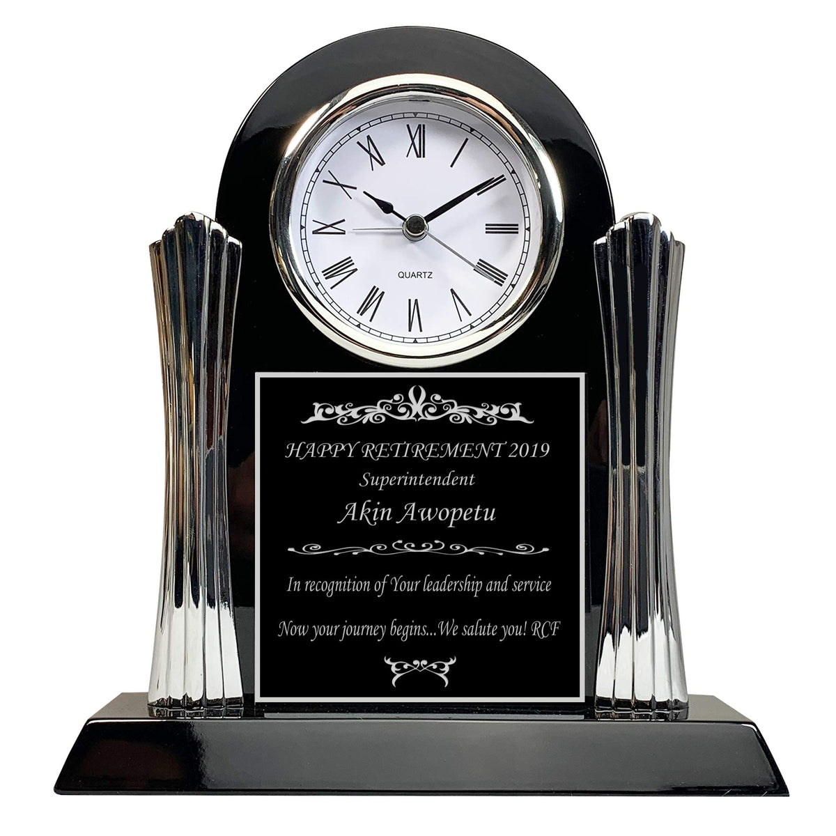 Clock for Retirement Gift, Personalized Achievement, Graduation, Customer Service Award, Police, Corporate, Firefighters, Medical School Graduation