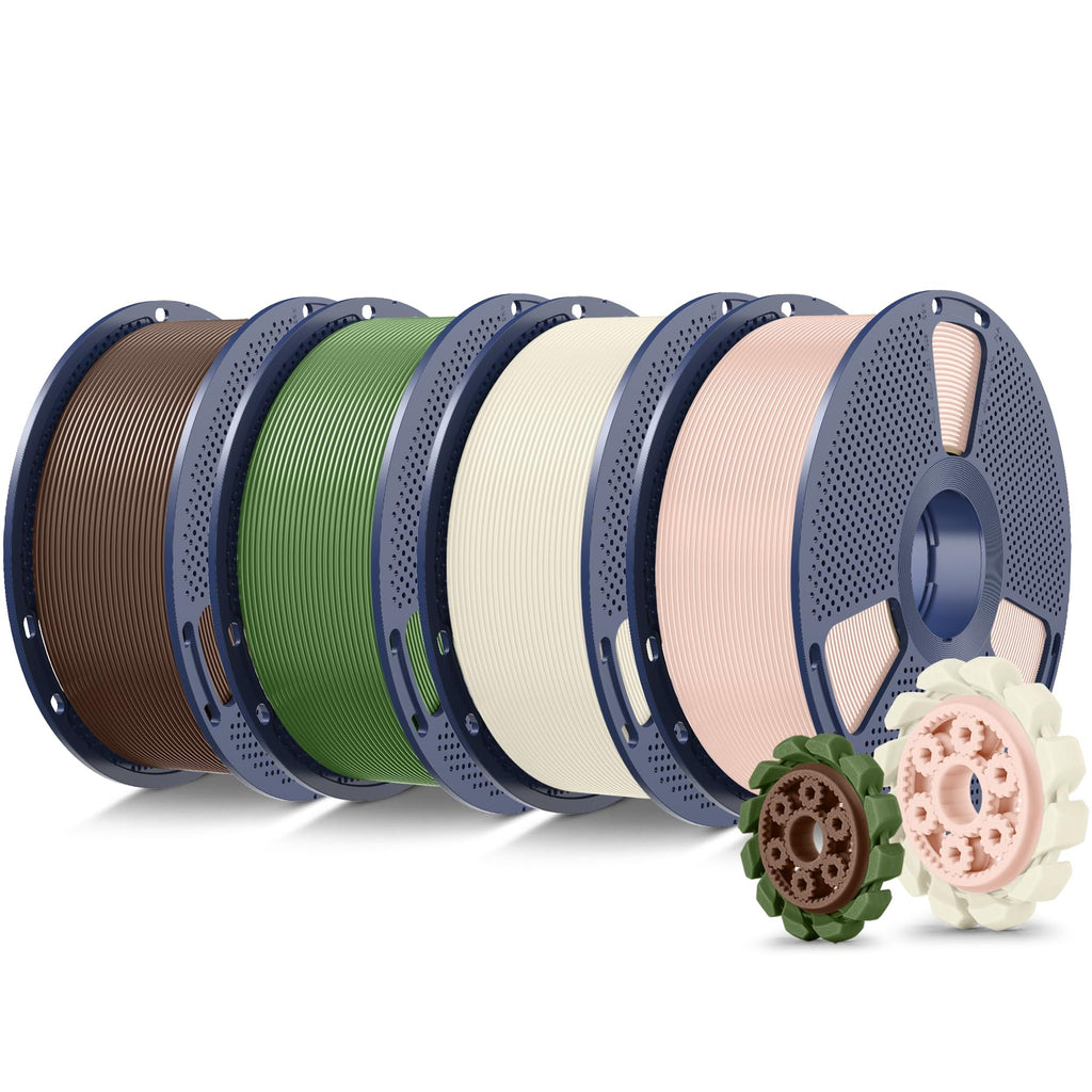 SUNLU PLA+2.0 3D Printer Filament, Multicolor, 10-Pack (10KG)