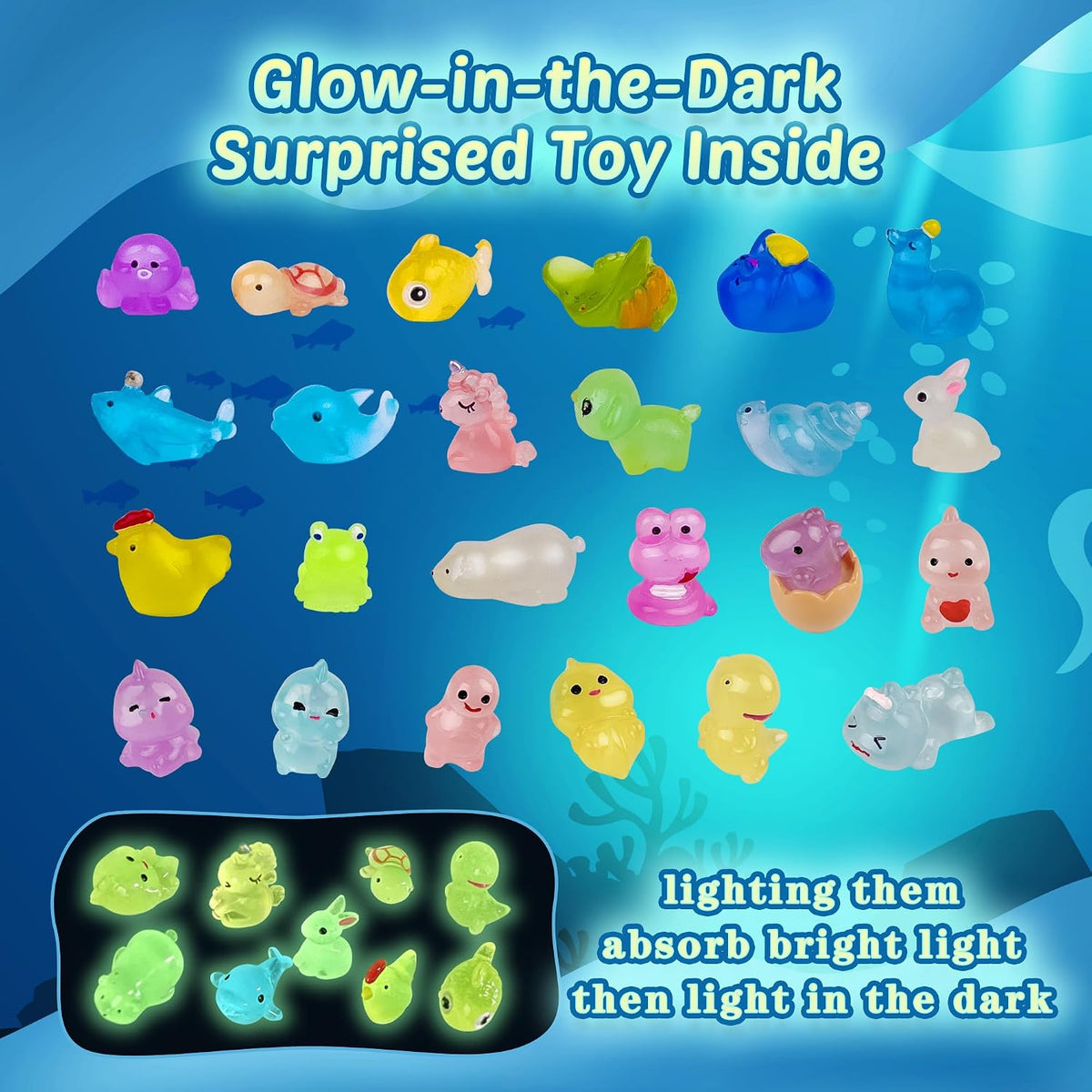 Bath Bombs for Kids, 24pcs Bath Bombs with Glow in The Dark Surprise Inside, Natural and Organic Colorful Bubble Bath Fizz for Kids, Perfect Birthday, Halloween, Or Christmas Gift for Boys and Girls!