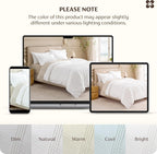 Bedsure PureWoven 100% Cotton Percale Duvet Cover King, Rope Weave, White
