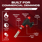 Chef Master Butane Torch Lighter for Creme Brulee, Soldering, Crafts & BBQ