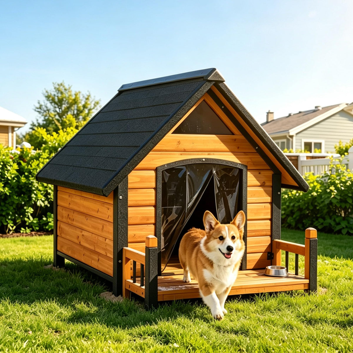 GUTINNEEN Extra Large Dog House Outdoor with Reinforced Iron Frame