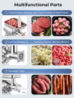 Commercial Meat Grinder, 1100W Electric Meat Grinder Heavy Duty