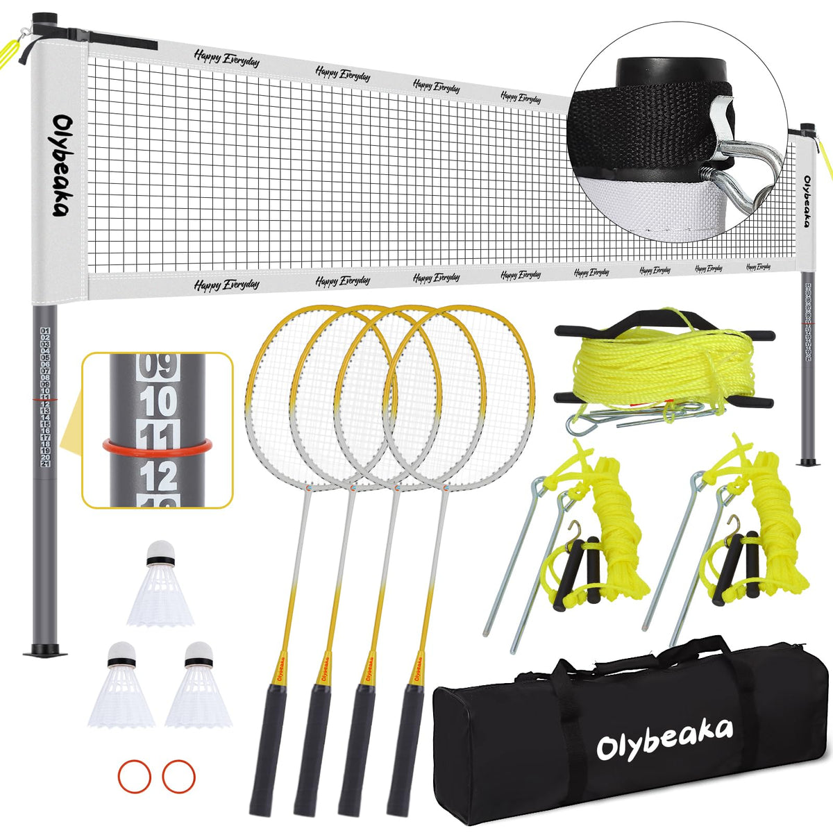 20FT Portable Outdoor Badminton Set for Backyard