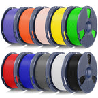 SUNLU PLA+2.0 3D Printer Filament, Multicolor, 10-Pack (10KG)