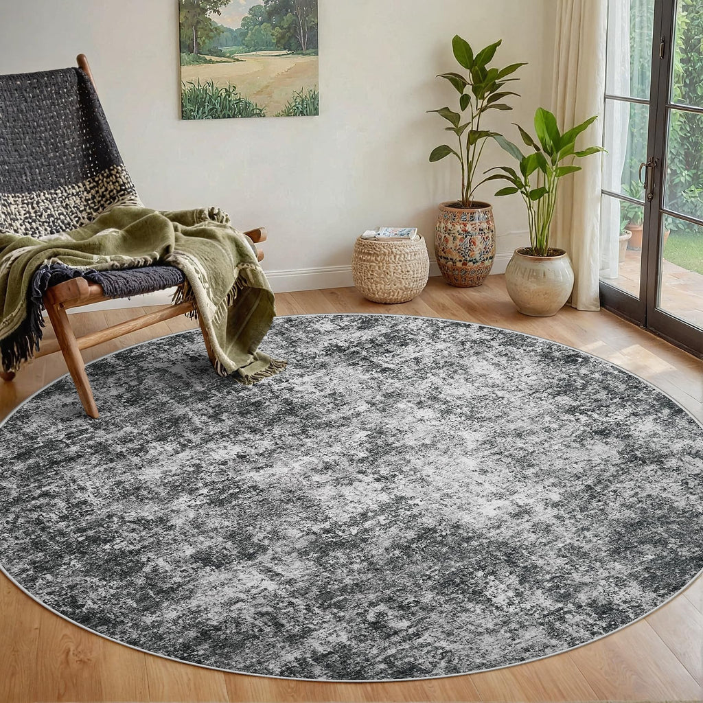 8x10 Area Rugs for Living Room Washable Bedroom Dining Room Blue Grey