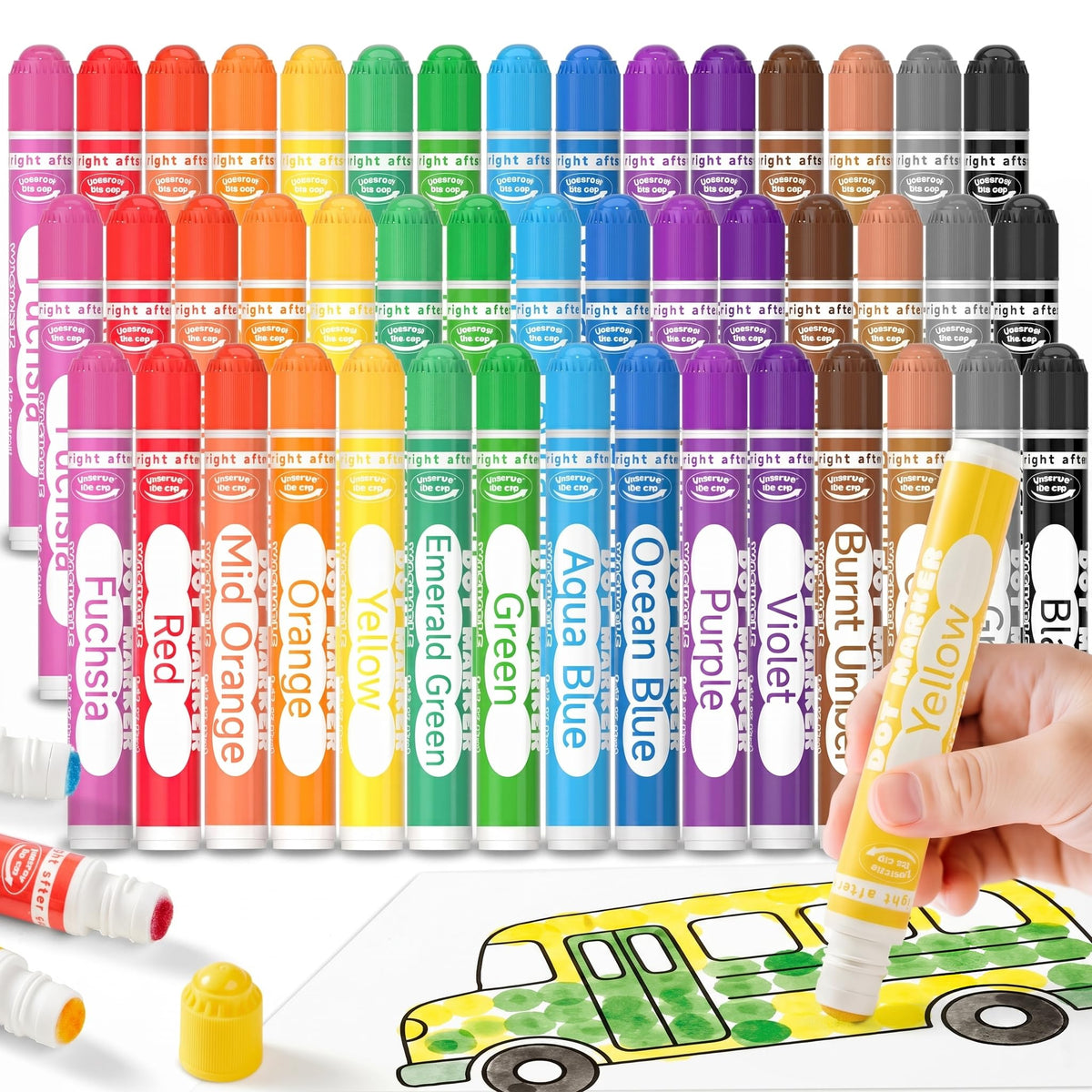 Shuttle Art 150 Pack Dot Markers, 15 Colors x 10 Sets Washable Bingo Daubers for Kids Toddlers, Non-Toxic Water-Based Art Supplies for Preschoolers and Classroom