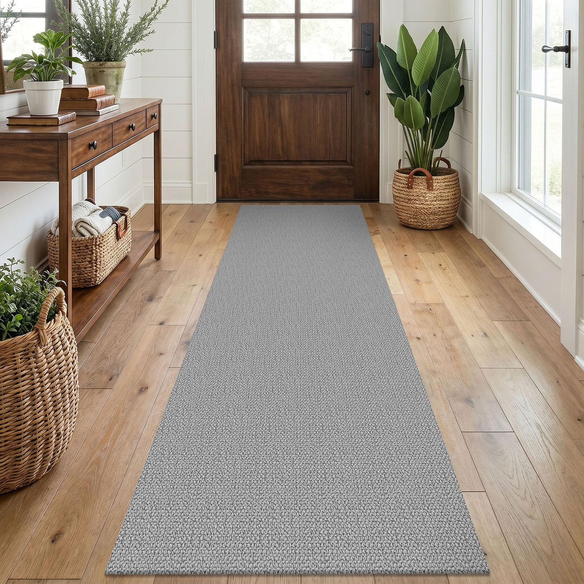 EARTHALL Washable Area Rug, Non Slip Living Room Rug, 5x7 Ft, Sand/Beige