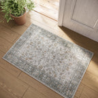 Washable Area Rugs for Living Room: 9x12 Bedroom Rug Boho Vintage Area Rug Stain Resistant Non Slip Low Pile Lightweight Soft Carpets for Dining Room Kitchen Nursery Kids Room Playroom Home Office