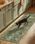 Washable Area Rugs for Living Room: 9x12 Bedroom Rug Boho Vintage Area Rug Stain Resistant Non Slip Low Pile Lightweight Soft Carpets for Dining Room Kitchen Nursery Kids Room Playroom Home Office
