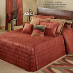Touch of Class Camden Luxury Bedding, Russet, Queen, 3 Pc Set