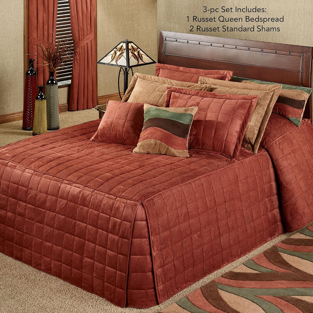 Touch of Class Camden Luxury Bedding, Russet, Queen, 3 Pc Set