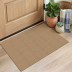 EARTHALL Woven Area Rugs 6x9 Ft Washable Living Room Rugs Non Slip Rubber Backed Dining Room Rug Braided Bedroom Rugs Indoor Floor Carpet for Living Room, Bedroom, Dining Room, Beige/Ivory