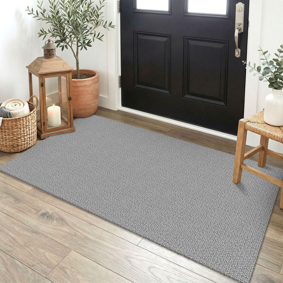 EARTHALL Washable Area Rug, Non Slip Living Room Rug, 5x7 Ft, Sand/Beige