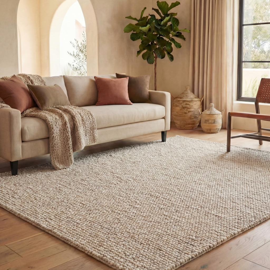 SAFAVIEH Natura Runner Rug 2x6 Wool Knotted, Beige NAT620B