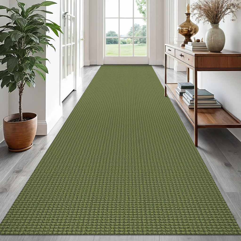EARTHALL Woven Area Rugs 6x9 Ft Washable Living Room Rugs Non Slip Rubber Backed Dining Room Rug Braided Bedroom Rugs Indoor Floor Carpet for Living Room, Bedroom, Dining Room, Beige/Ivory