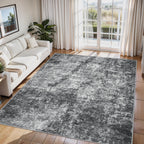 8x10 Area Rugs for Living Room Washable Bedroom Dining Room Blue Grey
